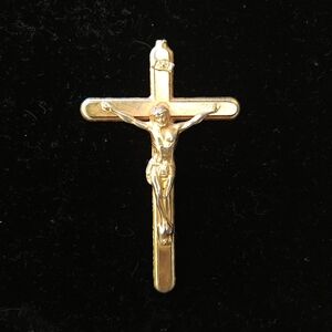 Gold Tone Crucifix Cross